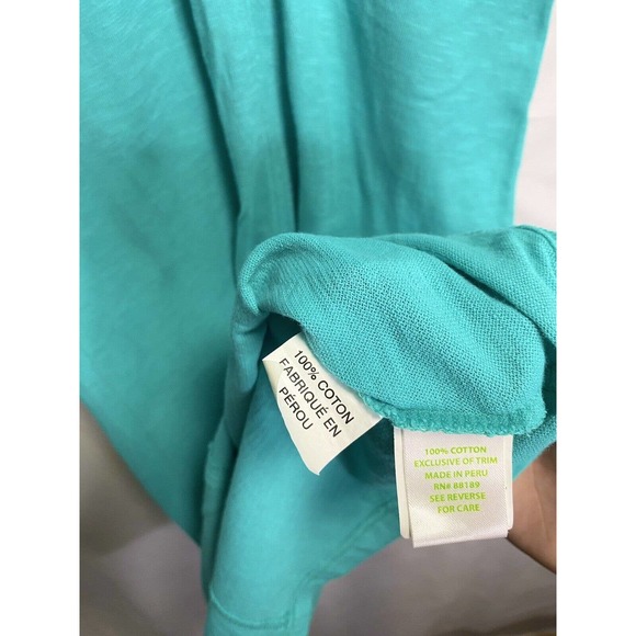 Lilly Pulitzer Womens V-neck Tidewater Tunic Dress Embroidered Blue Green Small - Picture 4 of 4